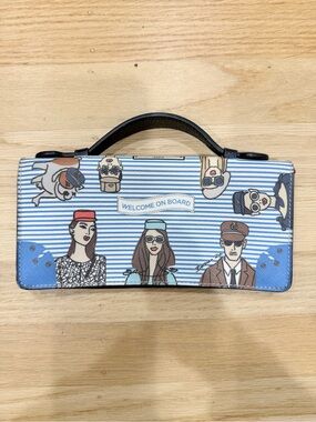 Barbara Rihl Travel Aviation Theme Clutch Wallet
